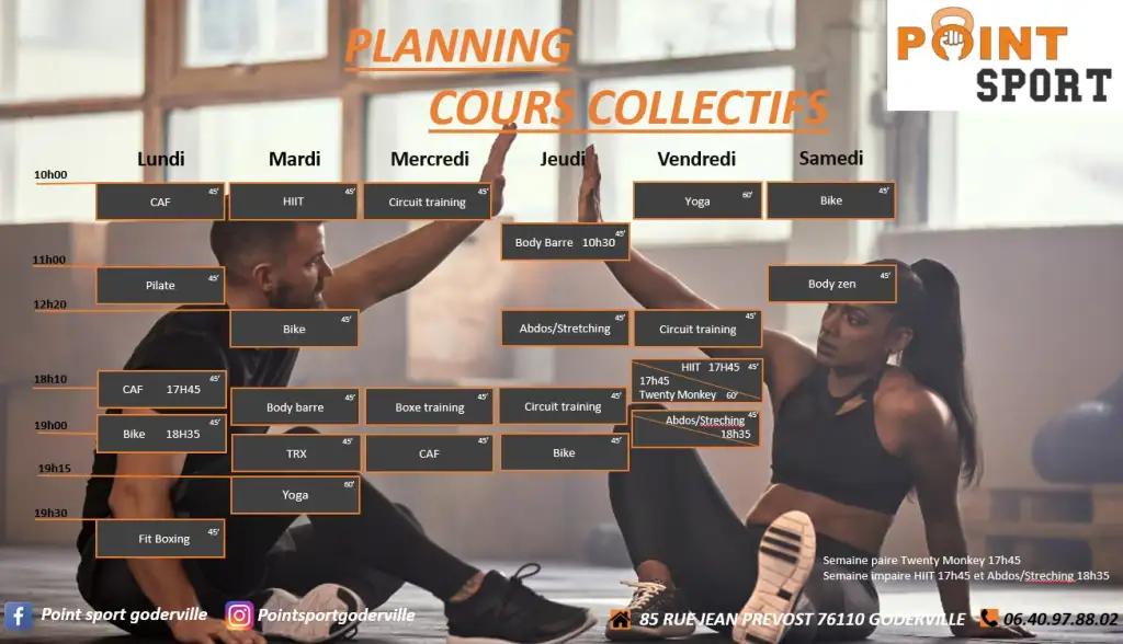 Salle de sport avec cours collectifs à Goderville : découvrez de nombreuses disciplines !